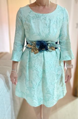 Vestido azul turquesa