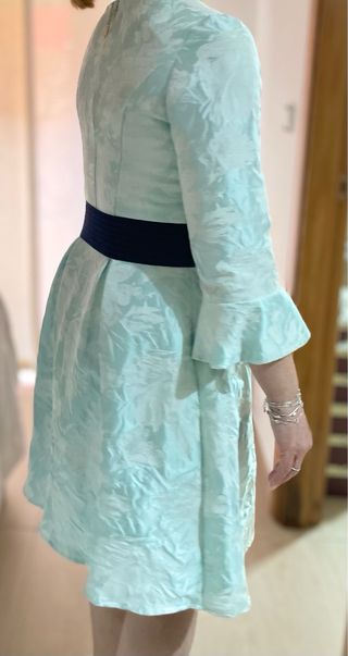 Vestido azul turquesa
