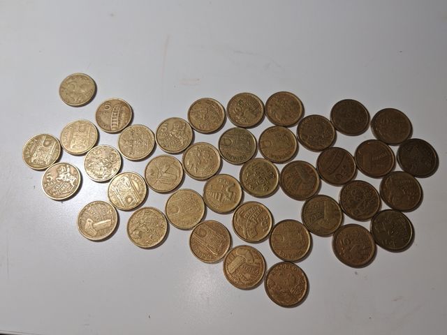 Monedas de 5 pesetas lote 98 monedas