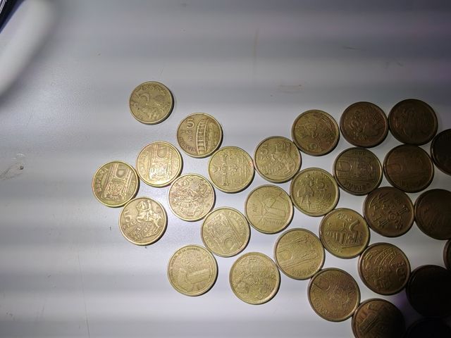 Monedas de 5 pesetas lote 98 monedas