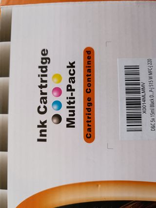 Cartucho Impresora Tinta negra 15ml