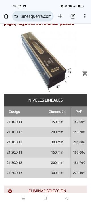 Nivel lineal kalkum