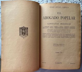 EL ABOGADO POPULAR Pedro Huguet. Completo 7 tomos