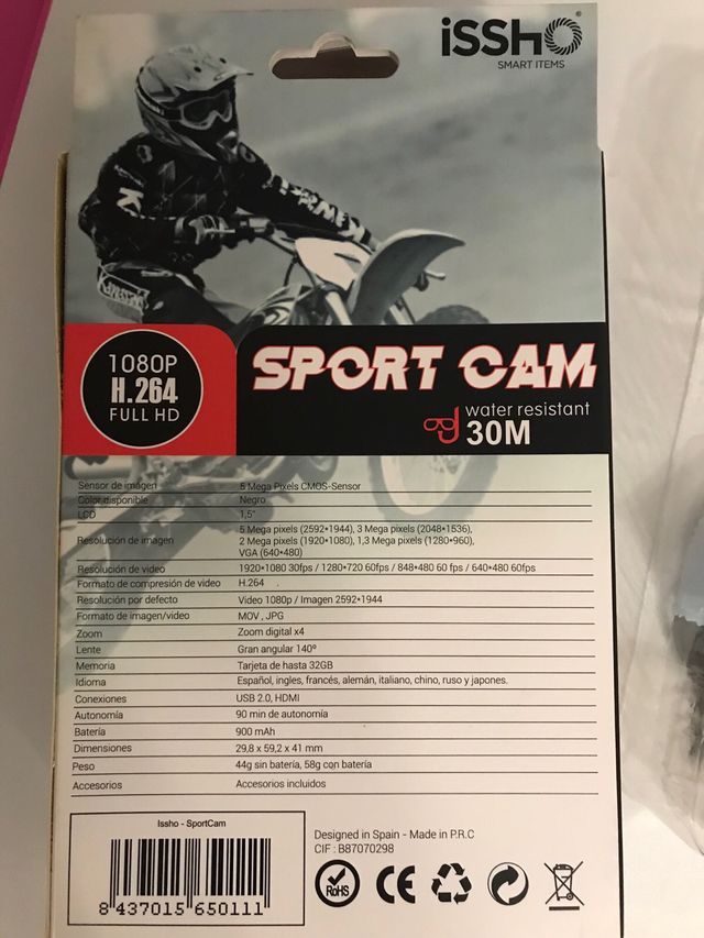 Camara accion sport cam issho HD