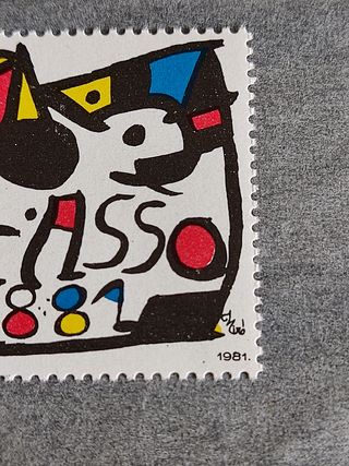 Antiguo Sello Centenario Picasso