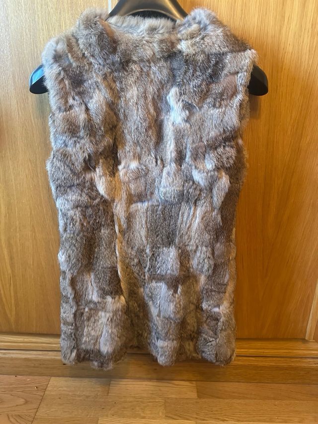 Chaleco camel pelo natural