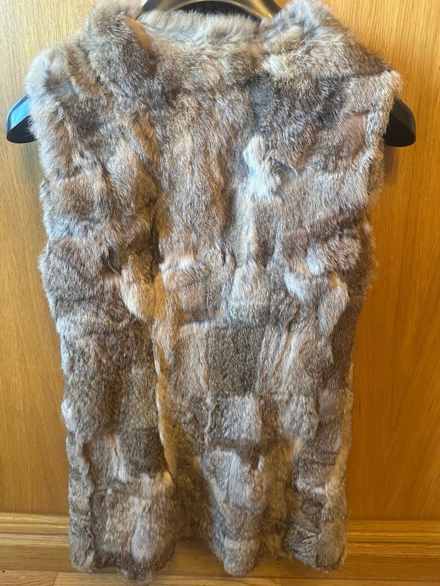 Chaleco camel pelo natural