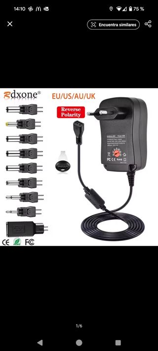 *NUEVO* Cargador Adaptador Universal Multivoltaje