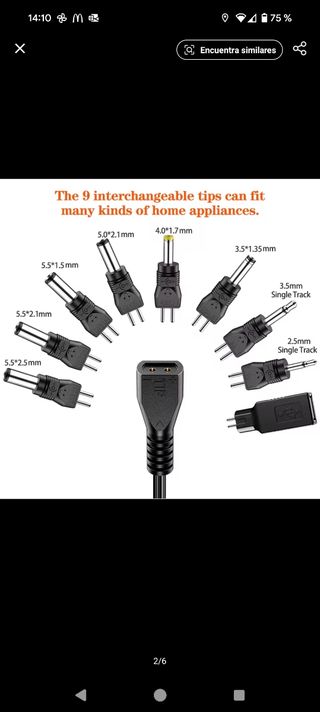 *NUEVO* Cargador Adaptador Universal Multivoltaje