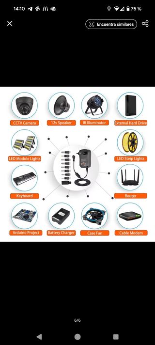 *NUEVO* Cargador Adaptador Universal Multivoltaje