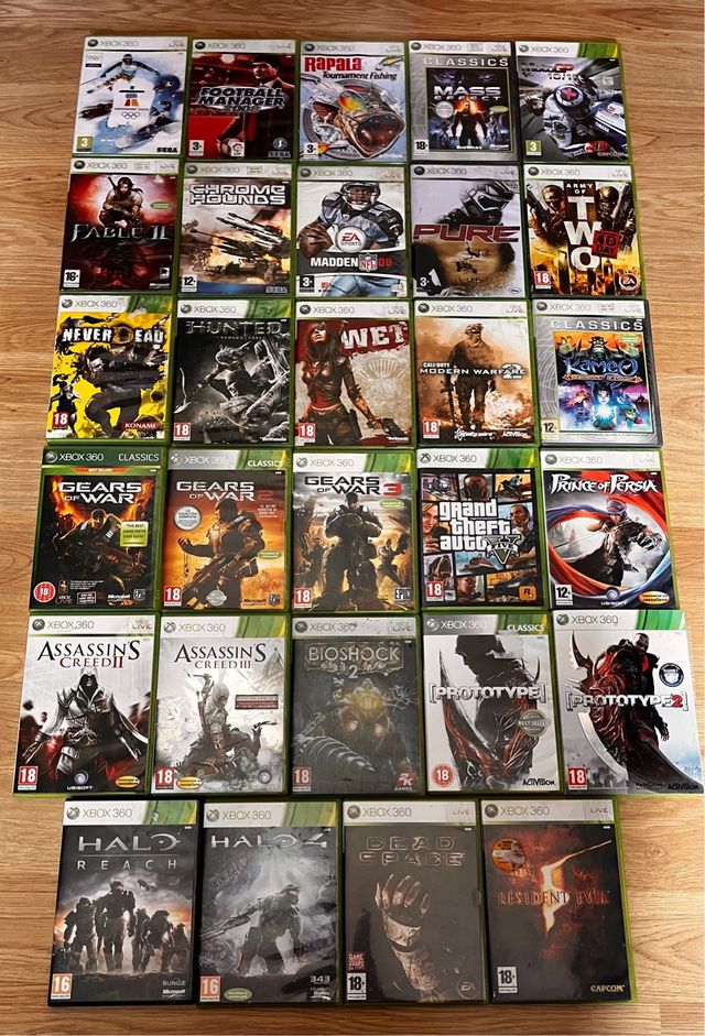 lote 29 juegos xbox 360