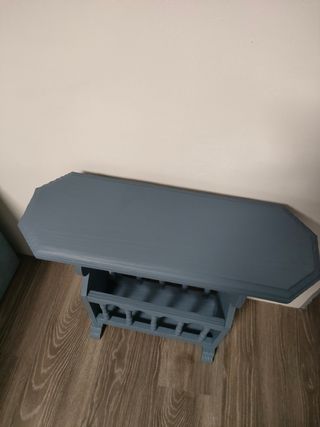 ANTIGUO REVISTERO CON REPISA RESTAURADO