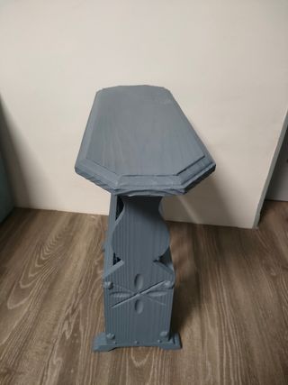 ANTIGUO REVISTERO CON REPISA RESTAURADO