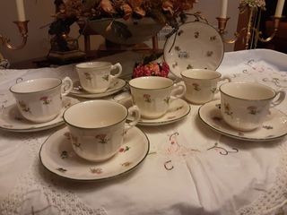 Set 4 tazas con plato San Claudio