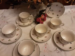 Set 4 tazas con plato San Claudio