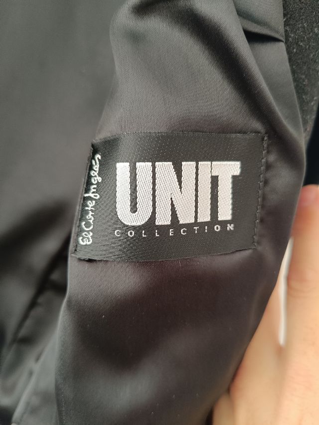 Abrigo largo negro Unit El corte Ingles