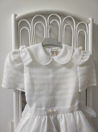 VESTIDO DE COMUNIÓN con alforcillas 