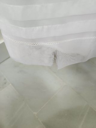 VESTIDO COMUNIÓN con alforcillas y encaj