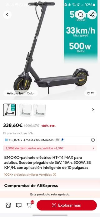 PATINETE ELECTRICO Bogist Max