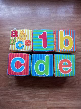 6 Cubos apilables blanditos para bebés Imaginarium