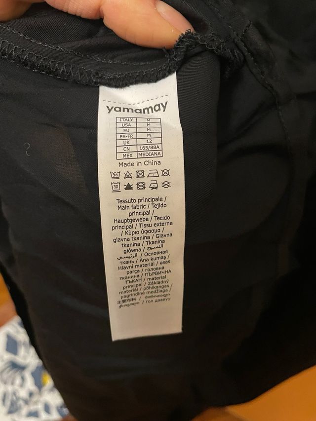 Abito sottoveste raso pizzo nero Yamamay