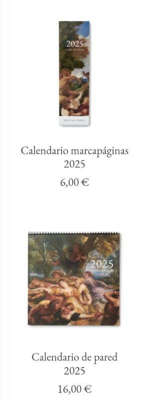 Calendarios y marcapáginas Museo Prado