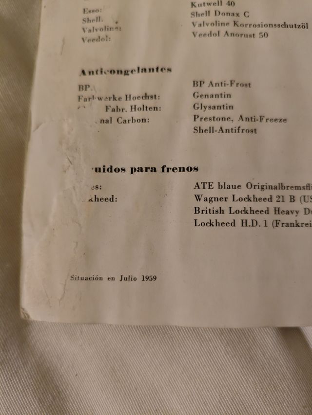 Libro manual de mercedes 190 b