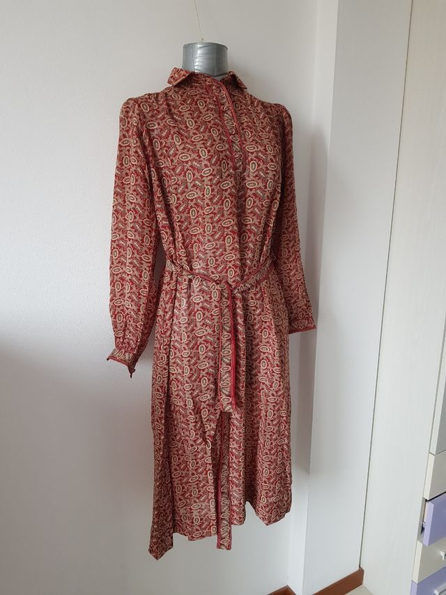 Caftano bordeaux fantasia