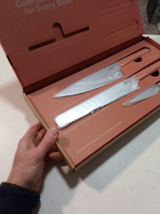 Set di coltelli 3 pezzi acciaio inox per pane