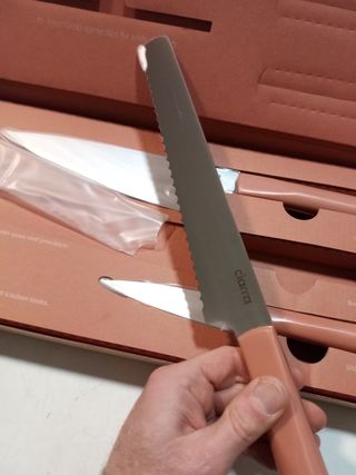 Set di coltelli 3 pezzi acciaio inox per pane