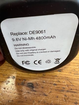 Bateria DeWalt DE9061 9.6V 4800mAh  NOVO