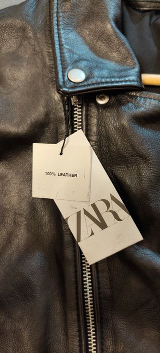 Cazadora piel ZARA estrenar 