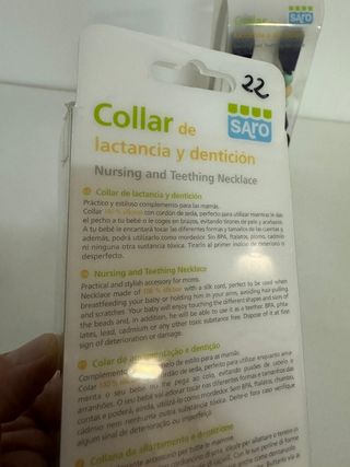 Collar de lactancia y dentición