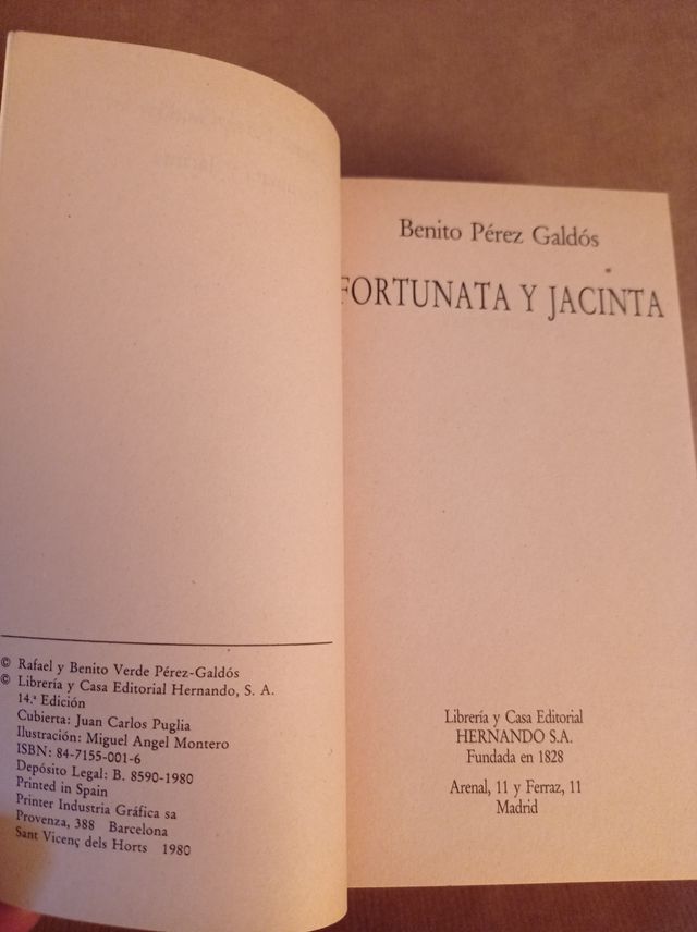 3x2 en libros. Fortunata y Jacinta.