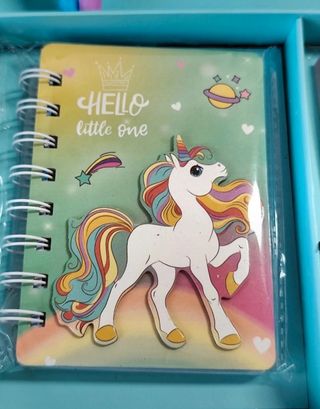 Papelería Kawaii unicornio set
