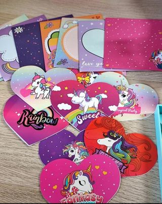 Papelería Kawaii unicornio set