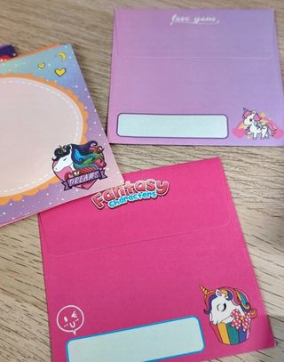 Papelería Kawaii unicornio set