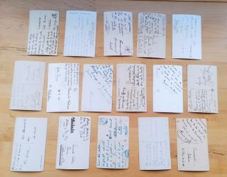 Postales felicitación años 50 - actores Hollywood