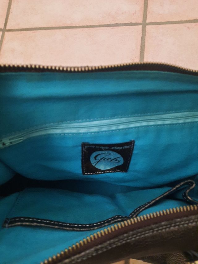 Borsa Gabs grigio metallizzato 