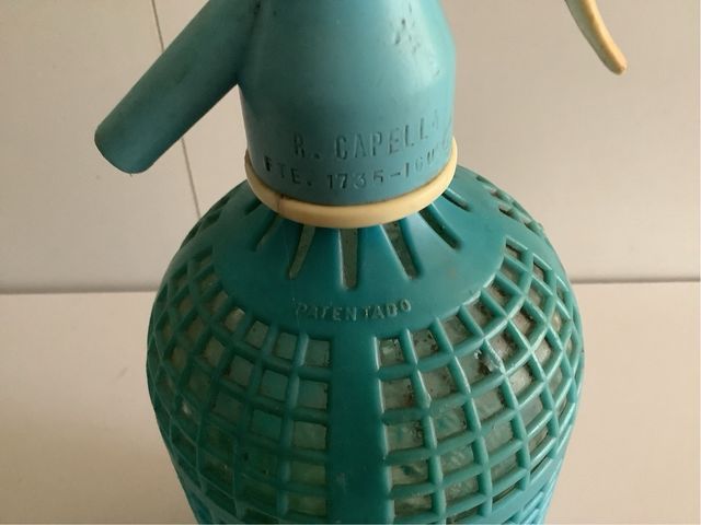 Sifón antiguo La Carbonica. IGUALADA. Vintage.