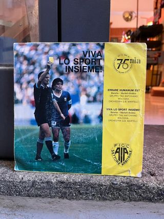 Disco Vinile 45 Giri.Rara Copertina Maradona