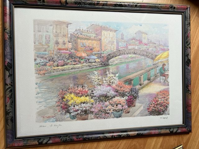 Acuarelas enmarcadas