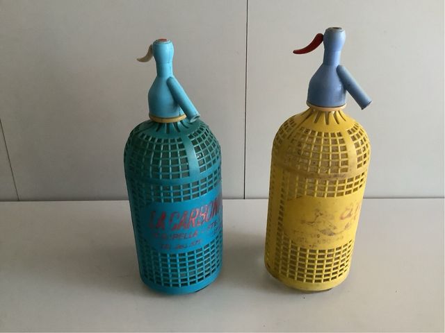 2 Sifónes antiguos El Noya y La Carbonica IGUALADA