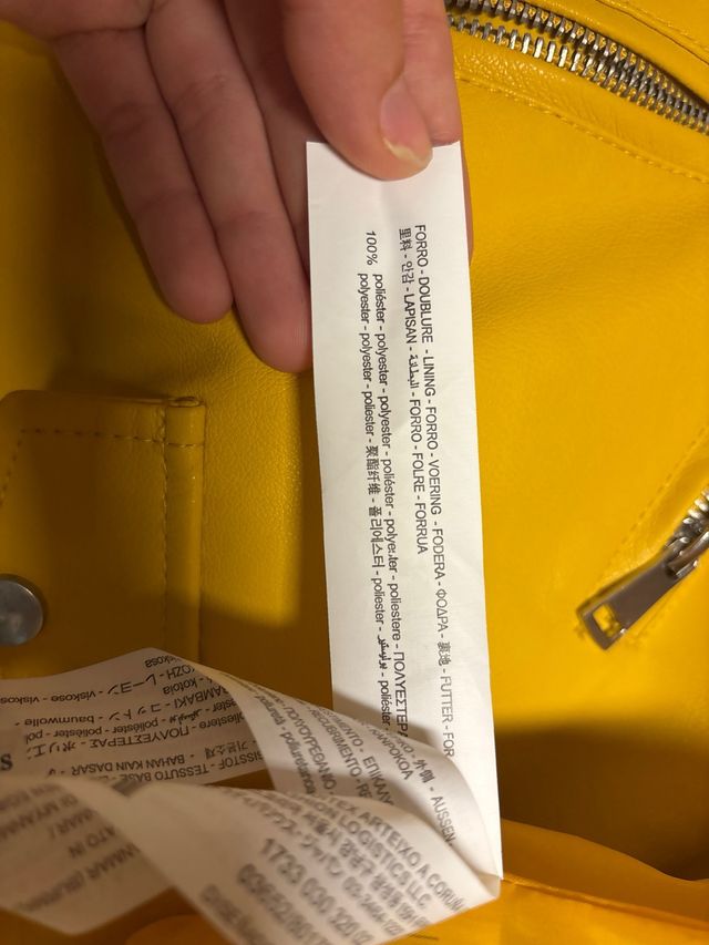 Chaqueta Cuero Mostaza