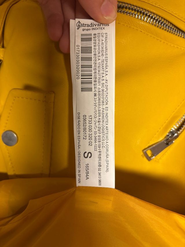 Chaqueta Cuero Mostaza