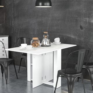 Mesa de Cocina Abatible Blanco