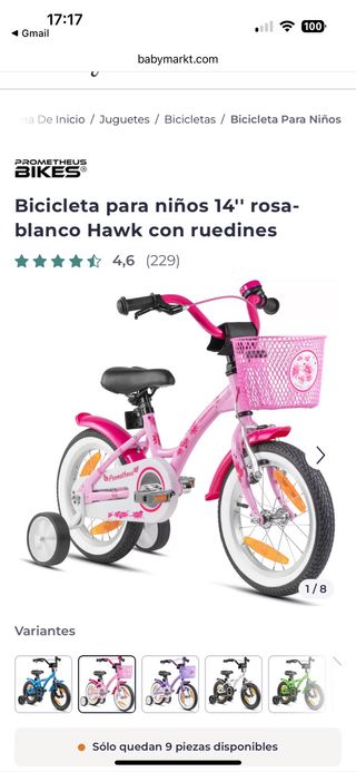 Bicileta infantil prometheus