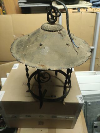 Lampadario ferro battuto