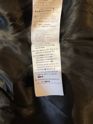 Abrigo de lana de Benetton