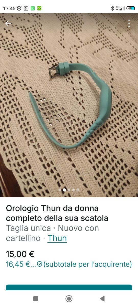 Orologio Thun azzurro 